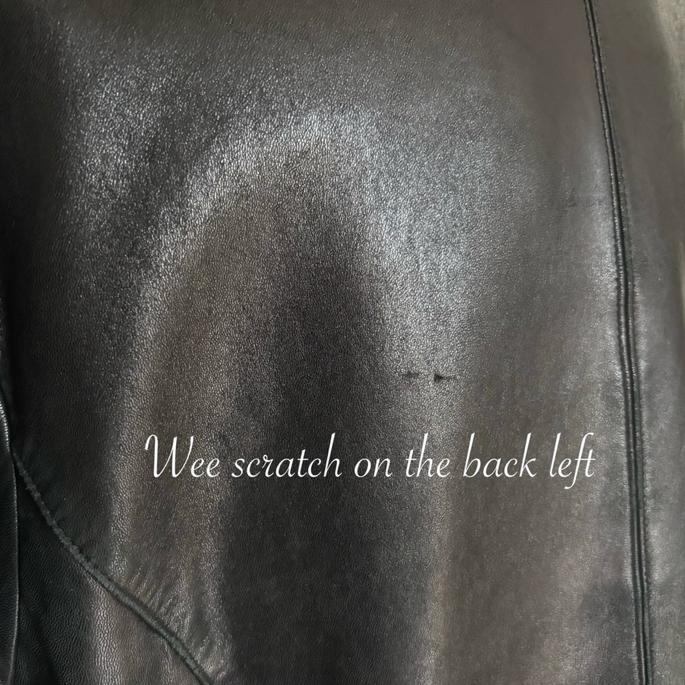 Danier Black Leather Button-Front Coat - Picture 14 of 16